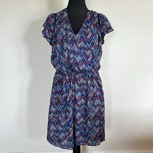 NWOT Signature Studio Multicolor Chevron Dress Size XL